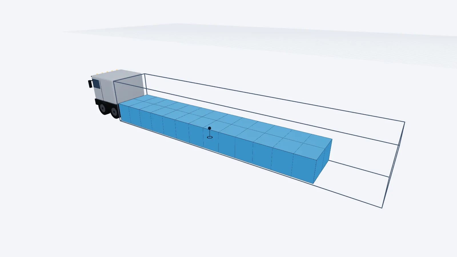 3D load plan of 26 standard 48×40 pallets in a 53 ft dry van