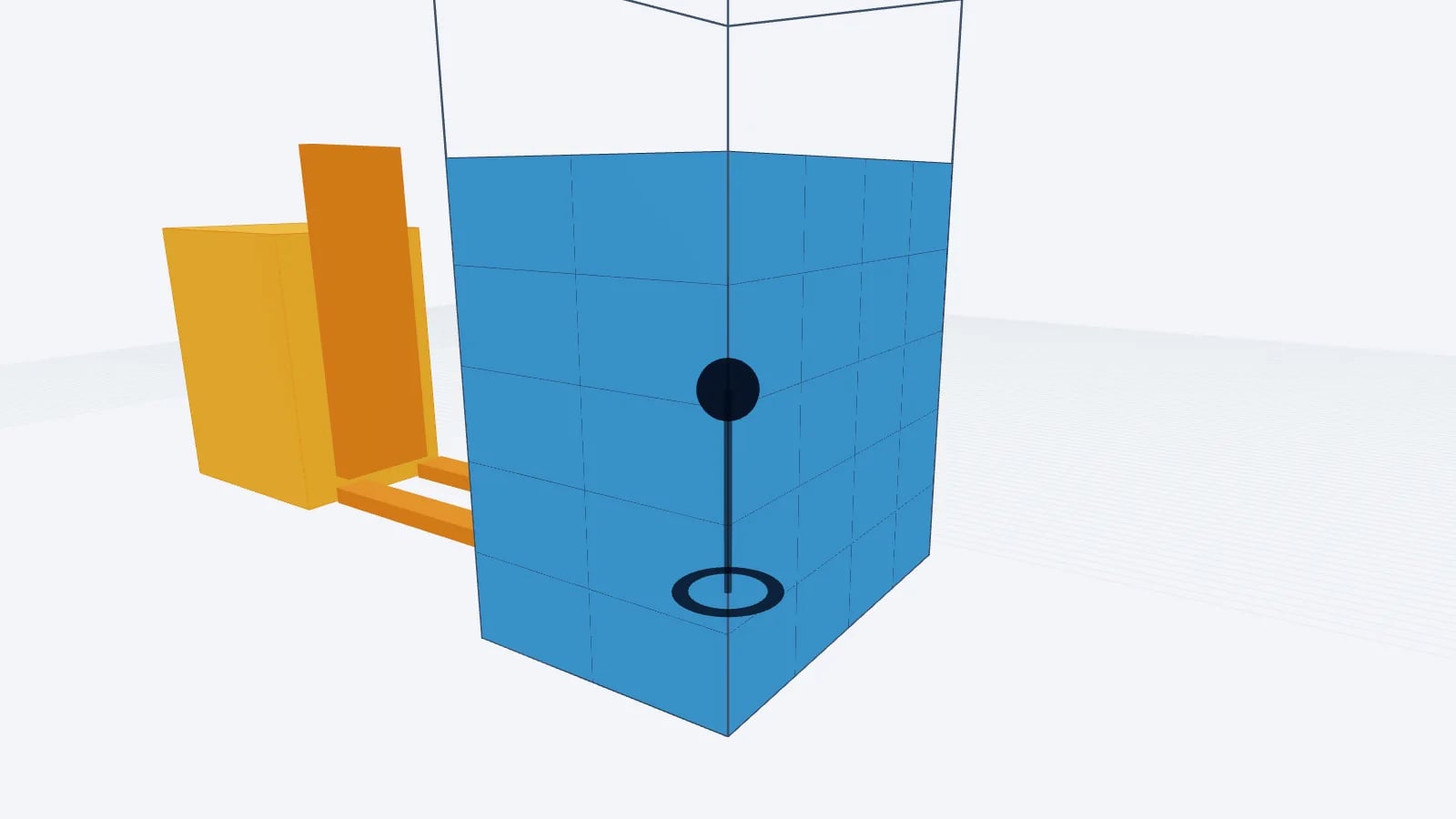 3D plan of cartons stacked in layers on a Euro pallet